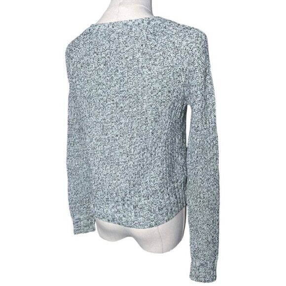 American Eagle XS Knit Sweater Fall Green Knitted Crop Tops Shirt Cottagecore AE - Picture 3 of 11